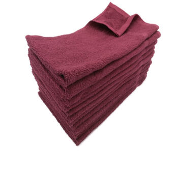 16x27 Burgundy Hand Towel Premium Plus 3Lb 100% Cotton